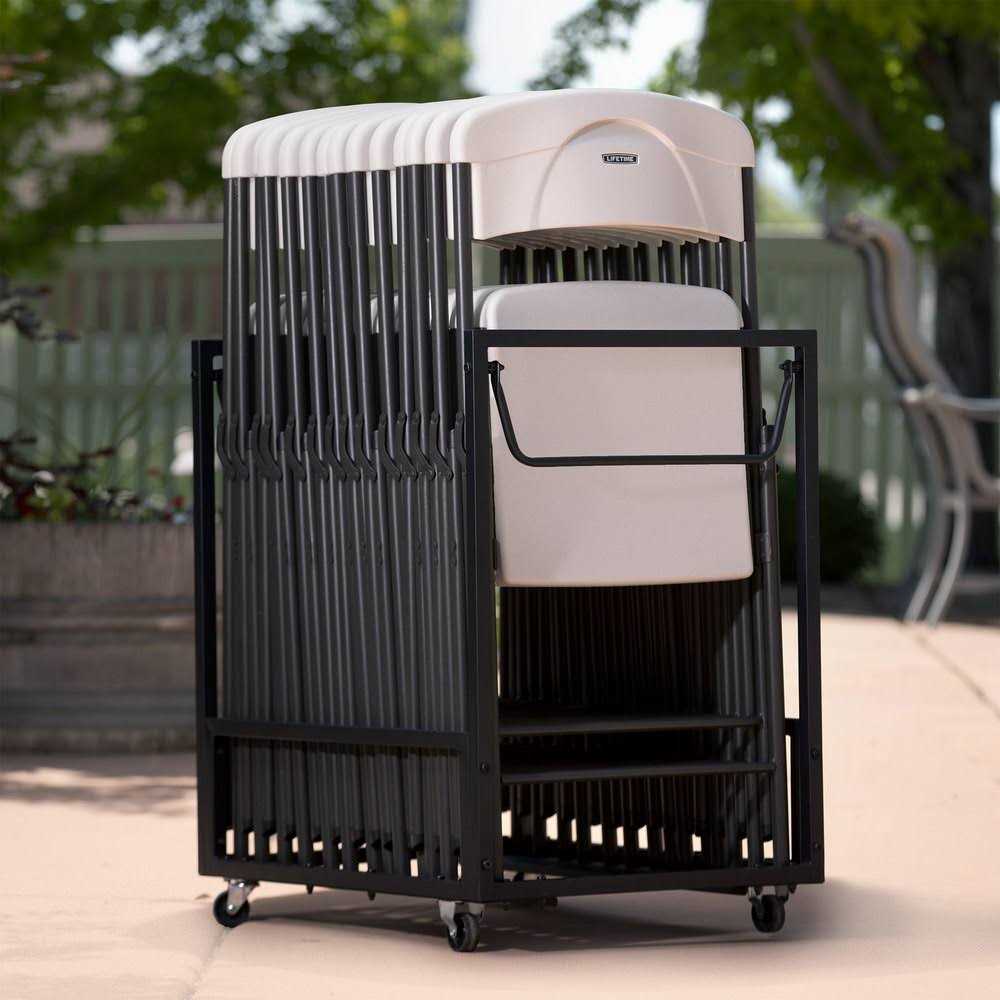 Lifetime 80279 Rolling Residential Chair Cart Black - Image 5