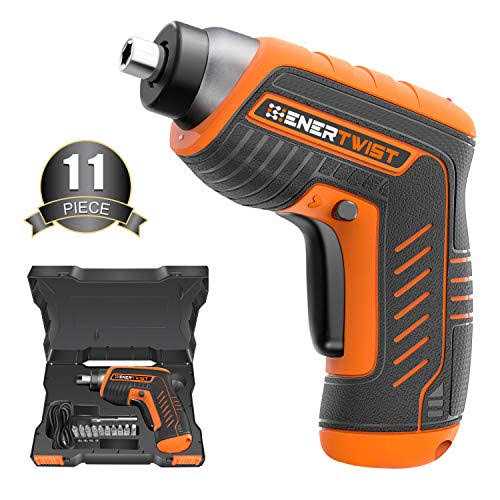 Enertwist 8V Cordless Electric Screwdriver 10Nm Max Rechargeable Screwdriver Set Charger and Accessory Kit in Carrying Case - Image 5