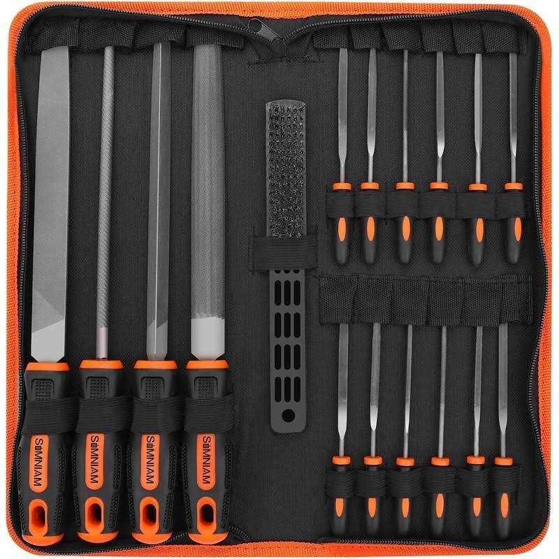 Simniam 18Pcs Professional Files Set Premium T12 Metal Files with Suitcase - Image 3
