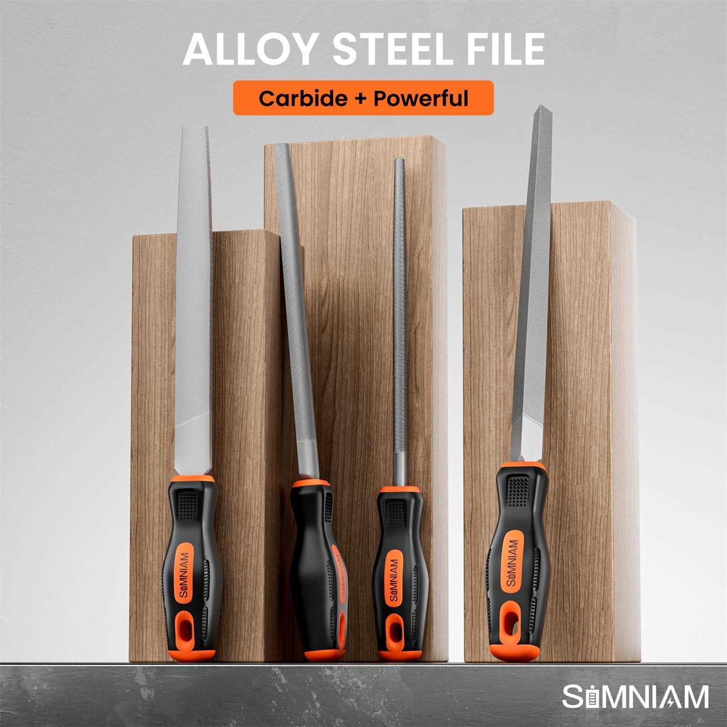 Simniam 18Pcs Professional Files Set Premium T12 Metal Files with Suitcase - Image 4