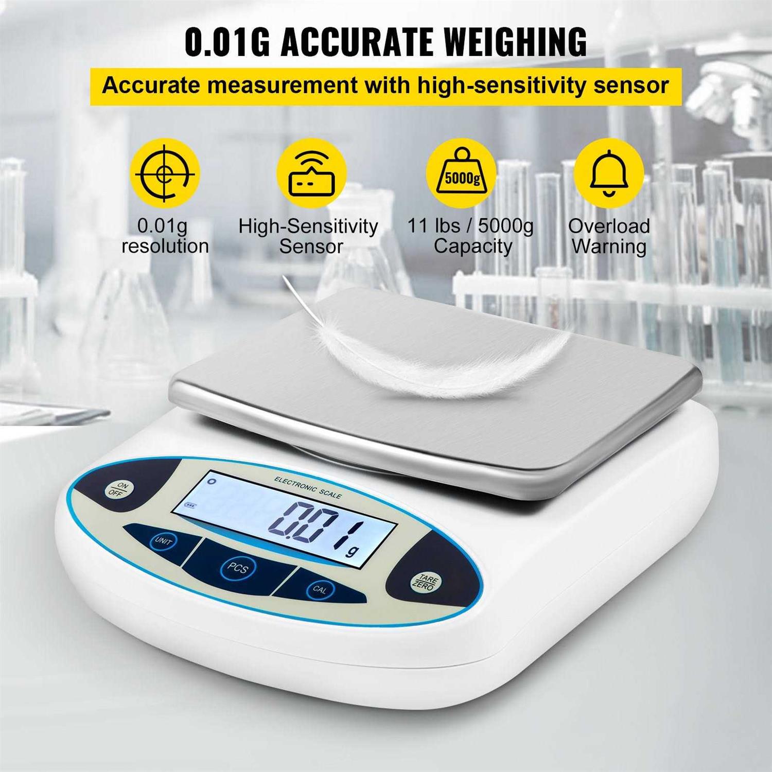 VEVOR Analytical Balance 5000g x 0.01g Accuracy Lab Scale FX5000GX0.01GJ42OV1 - Image 3