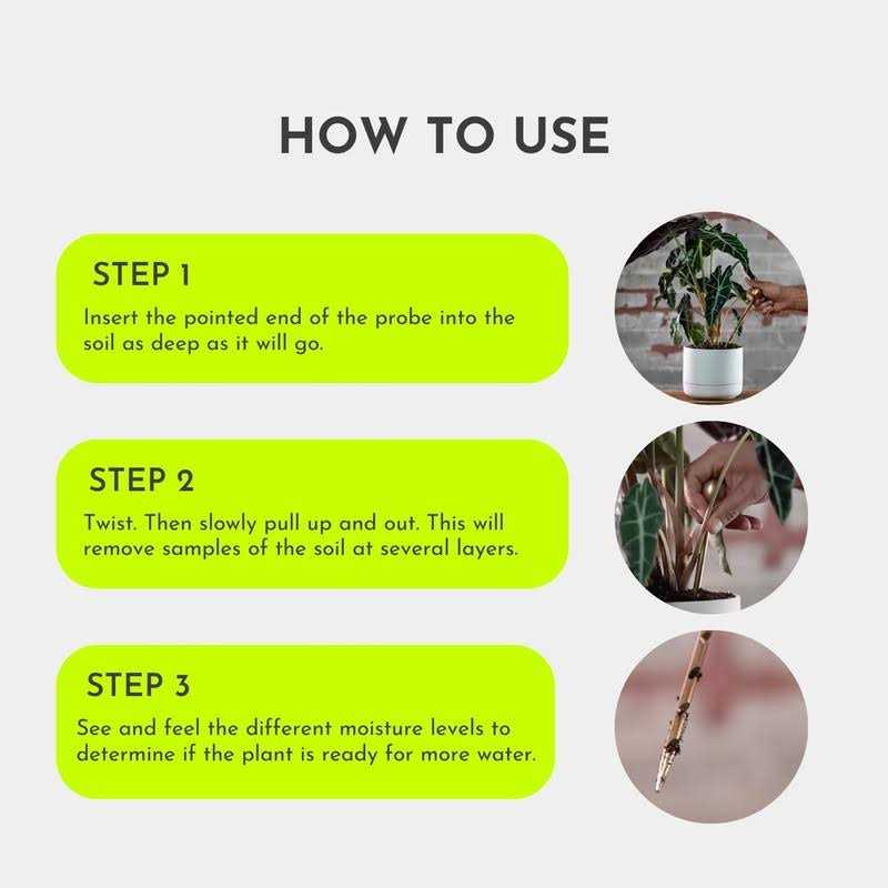 GU Greenery Unlimited Monitor Brass Soil Probe, Soil Sampler and Plant Moisture Meter, No Batteries Required, Root Aerator and Plant Water Monitor - Image 5
