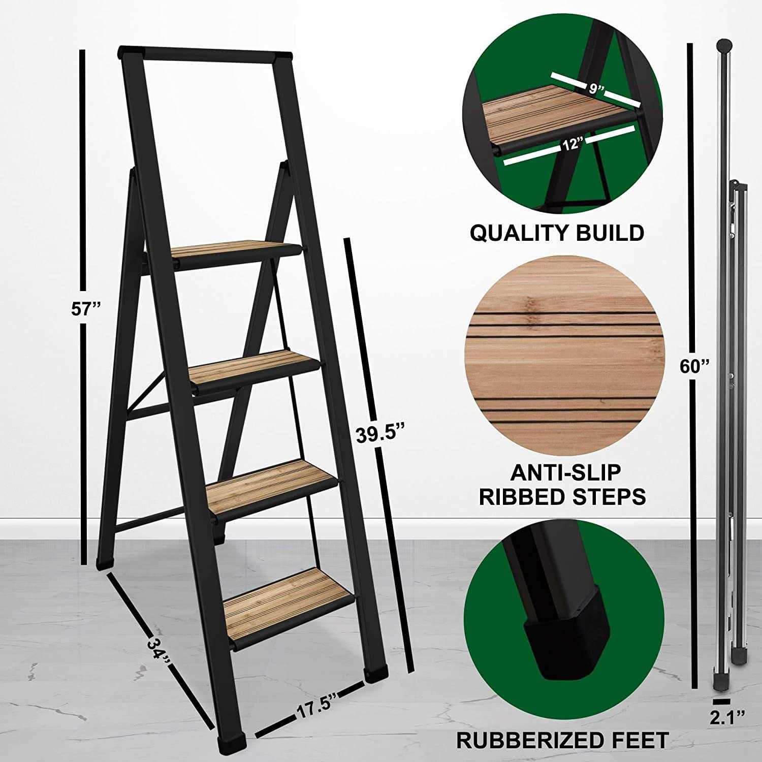 Sorfey 4 Step Ladder Modern - Image 3