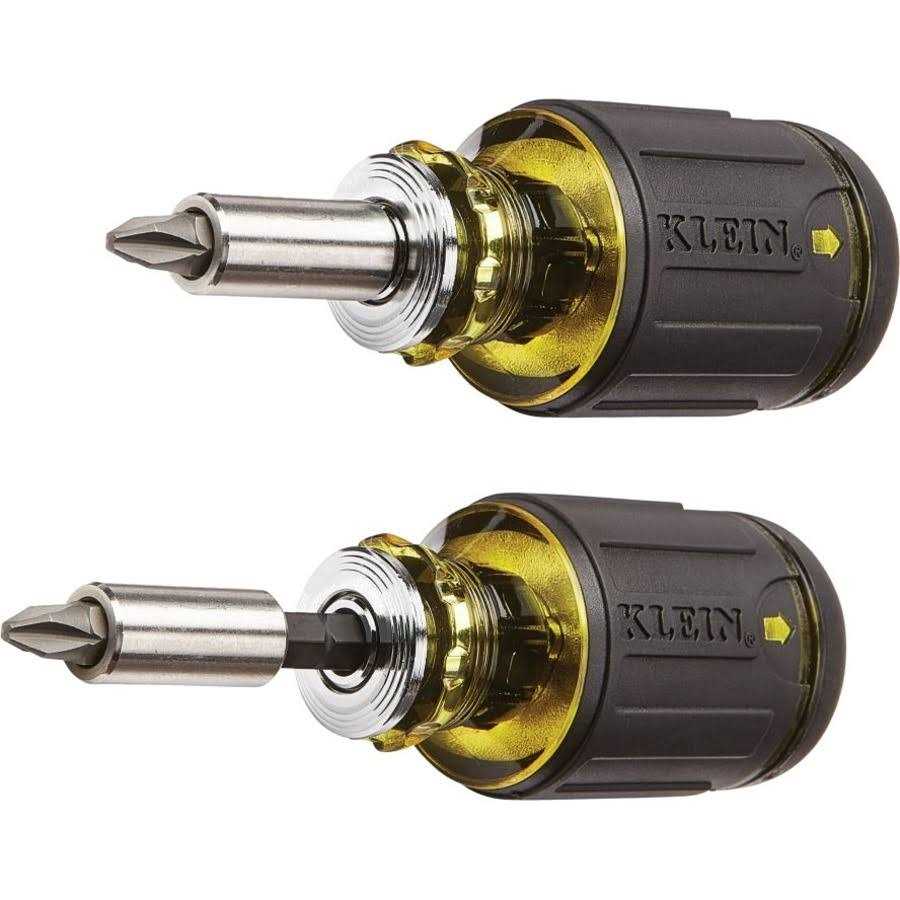 Klein Tools 32308 8 in 1 Multi Bit Adjustable Length Stubby Screwdriver - Image 4