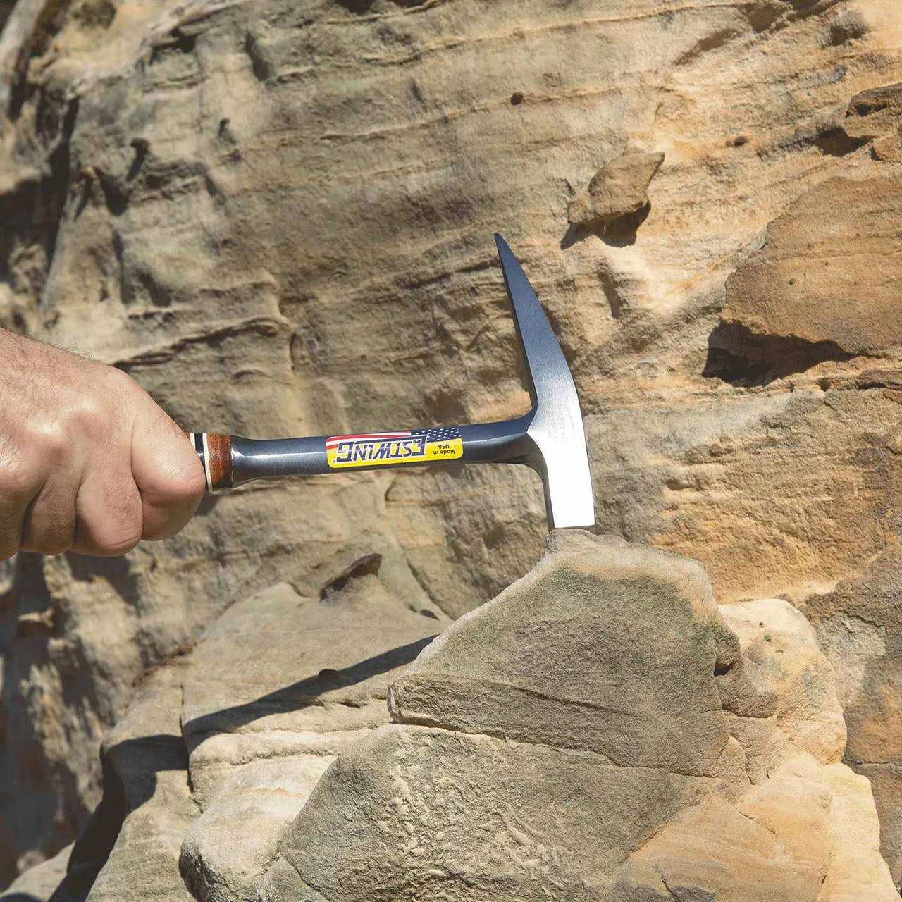 Estwing 13 oz. Lightweight Rock Pick Leather Grip - Image 3