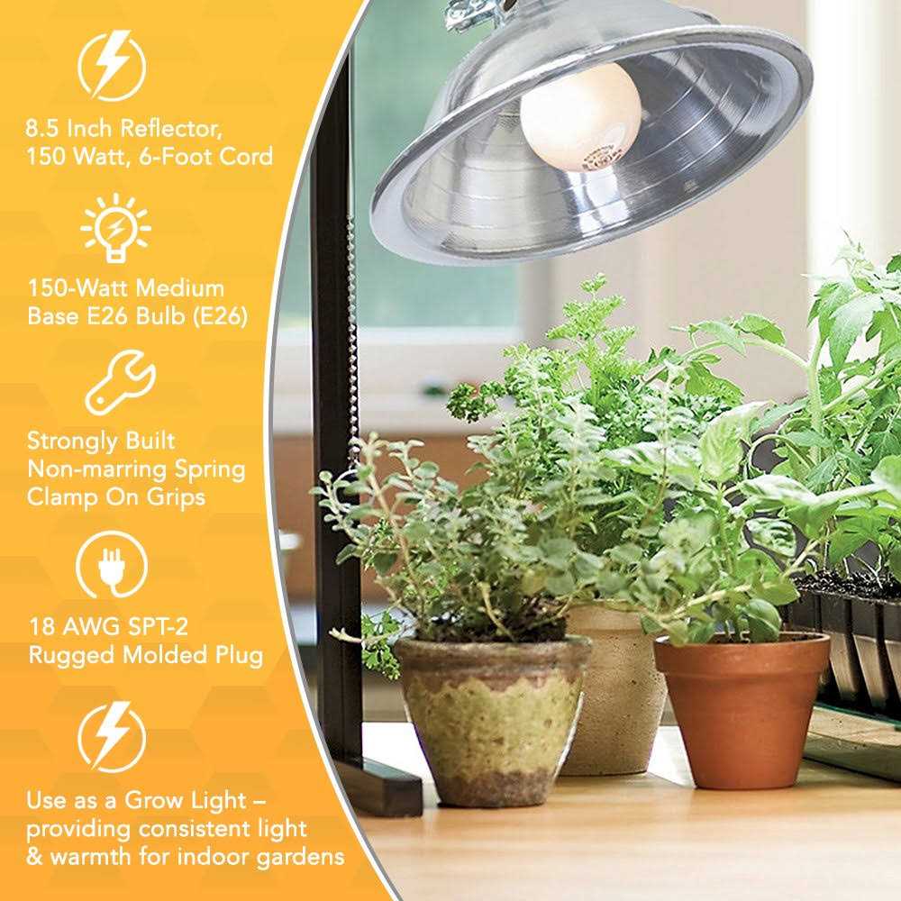 Woods Clamp Lamp Light with Aluminum Reflector - Image 4