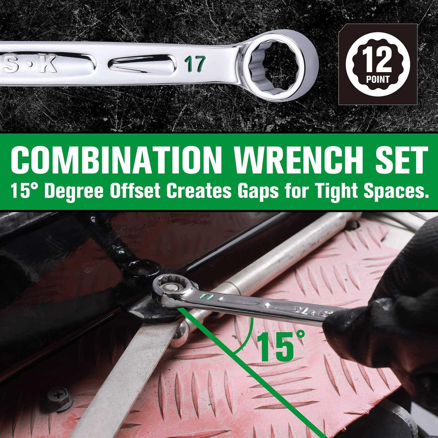 SK Combination Wrench Set Metric 8 - Image 4