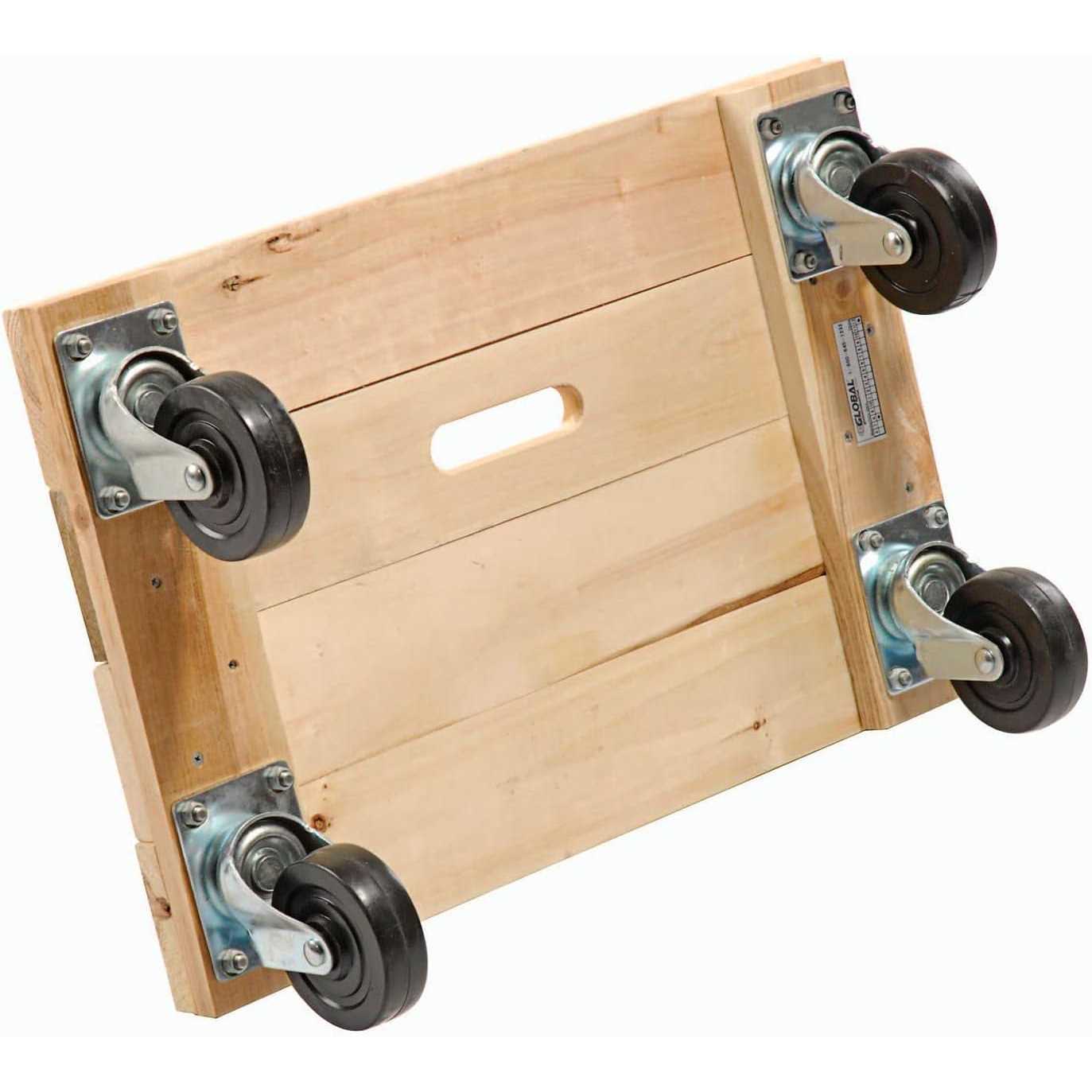 Global Industrial Hardwood Dolly with Solid Deck 36 x 24 Capacity 952156 - Image 3