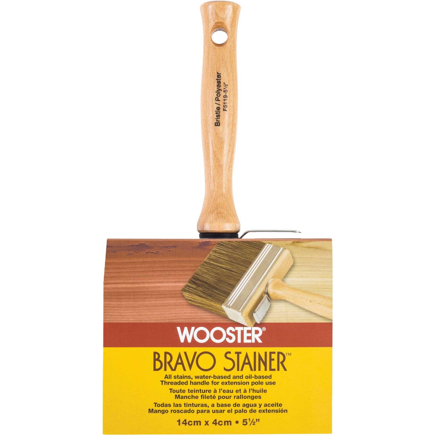 Wooster Bravo Stainer 5-1/2 in. Bristle Brush 0F51190054 - Image 3