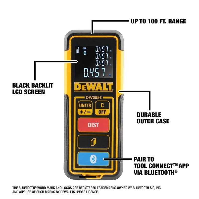 Dewalt DW099S 30m Bluetooth Laser Distance Measurer - Image 3