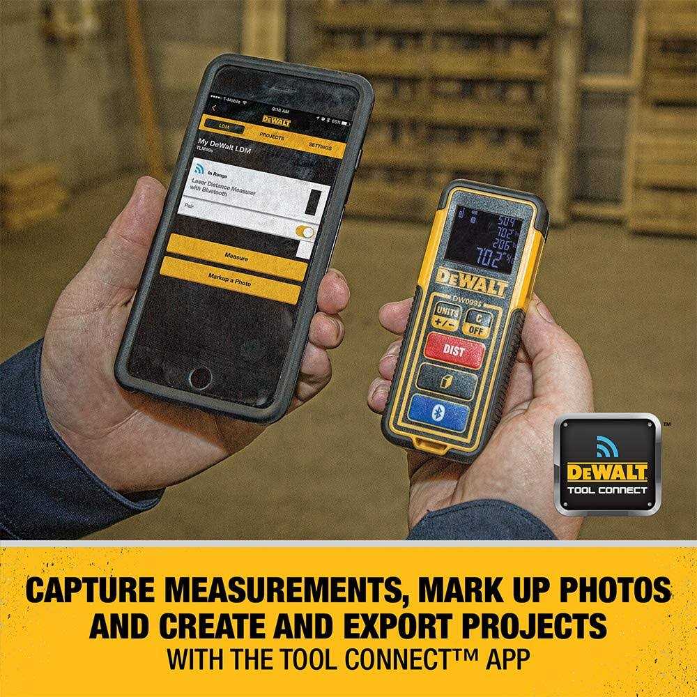 Dewalt DW099S 30m Bluetooth Laser Distance Measurer - Image 5