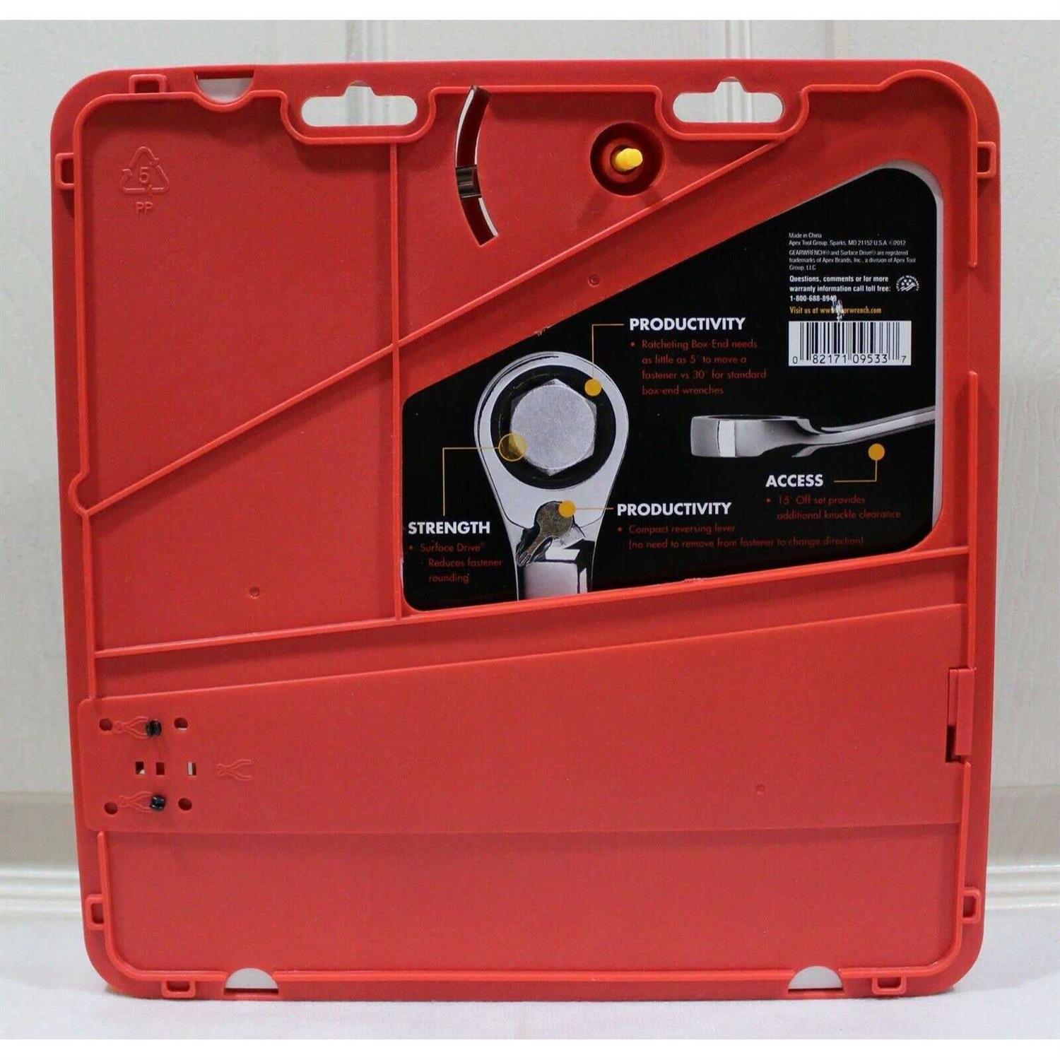 Gearwrench 9533N 8-Piece SAE Reversible Combination Ratcheting Wrench Set - Image 4