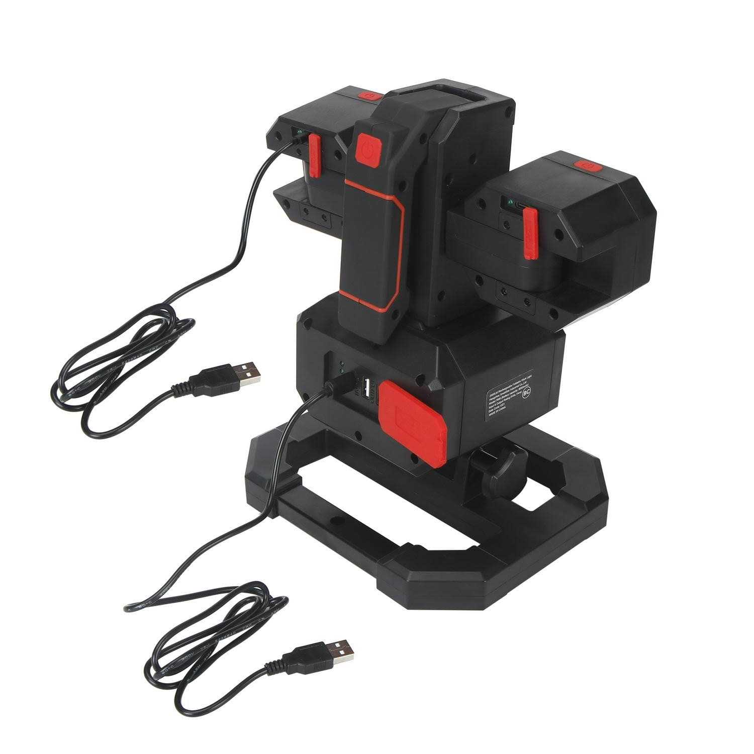 Hyper Tough 2000-Lumen LED Rechargeable Work Light & Detachable Spotlight - Image 3