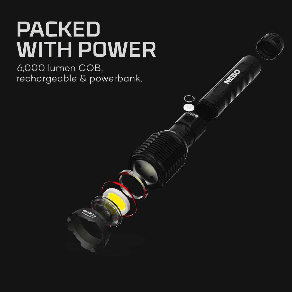 Nebo Redline 6000 Rechargeable Flashlight - Image 4