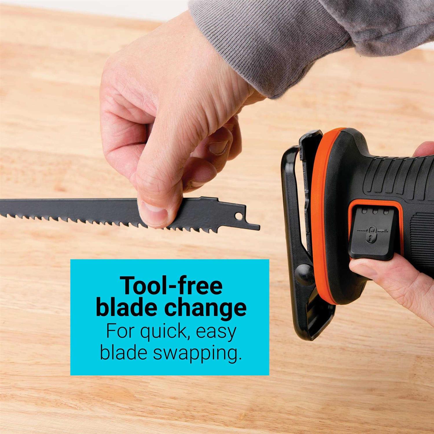 BLACK+DECKER 20V MAX Cordless Lithium Reciprocating Saw BDCR20B - Image 5