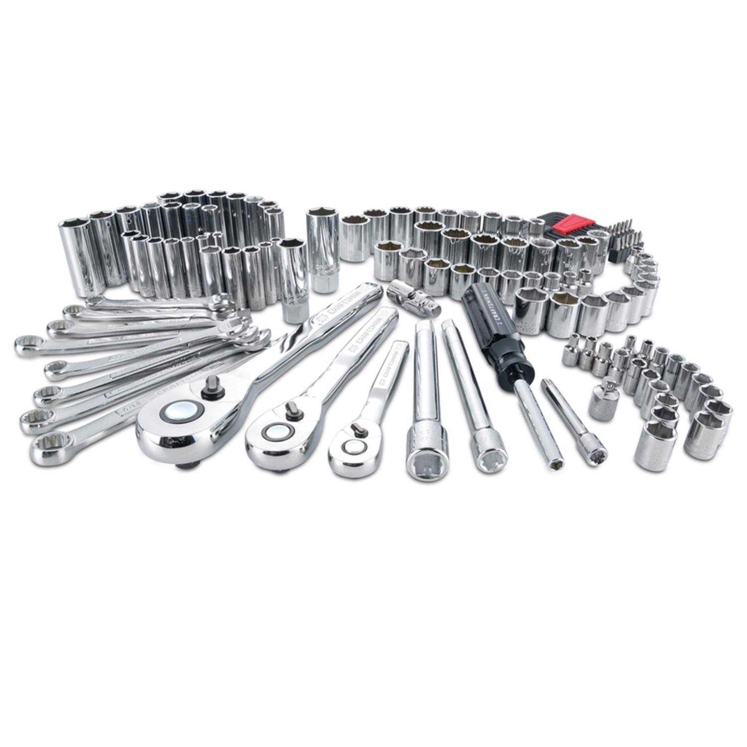 Craftsman 135-Piece Standard and Metric Polished Chrome Mechanics Tool Set with Hard Case - Image 3