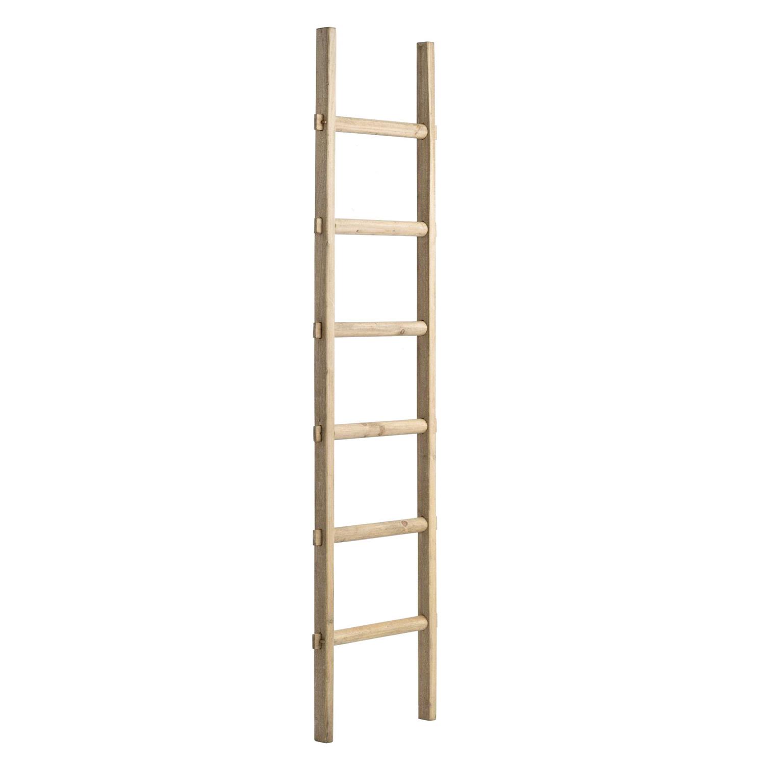 Sagebrook Home Wooden Decorative 76 Ladder - Image 3