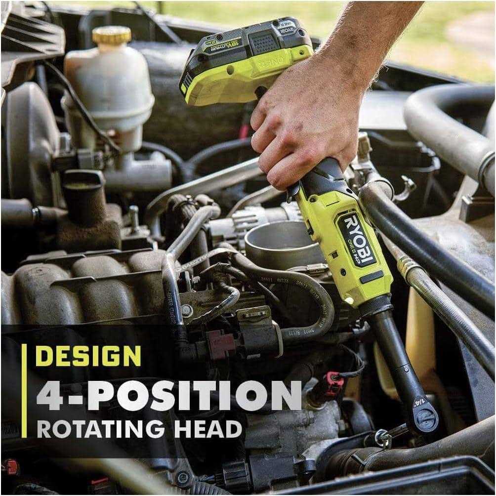 RYOBI ONE+ HP 18V Brushless Cordless 1/4 in. Extended Reach Ratchet - Image 3