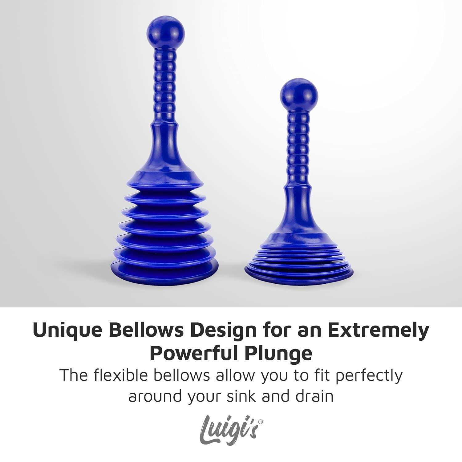 Luigi's Sink and Drain Plunger for Bathrooms, Kitchens, Sinks, Baths and Showers. Small and Powerful - Image 5