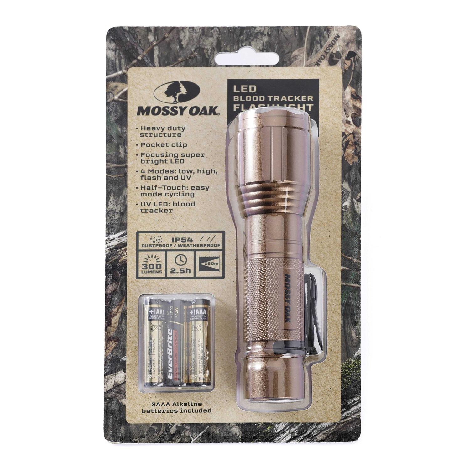 Mossy Oak Hunting LED Flashlight UV Blood Tracker