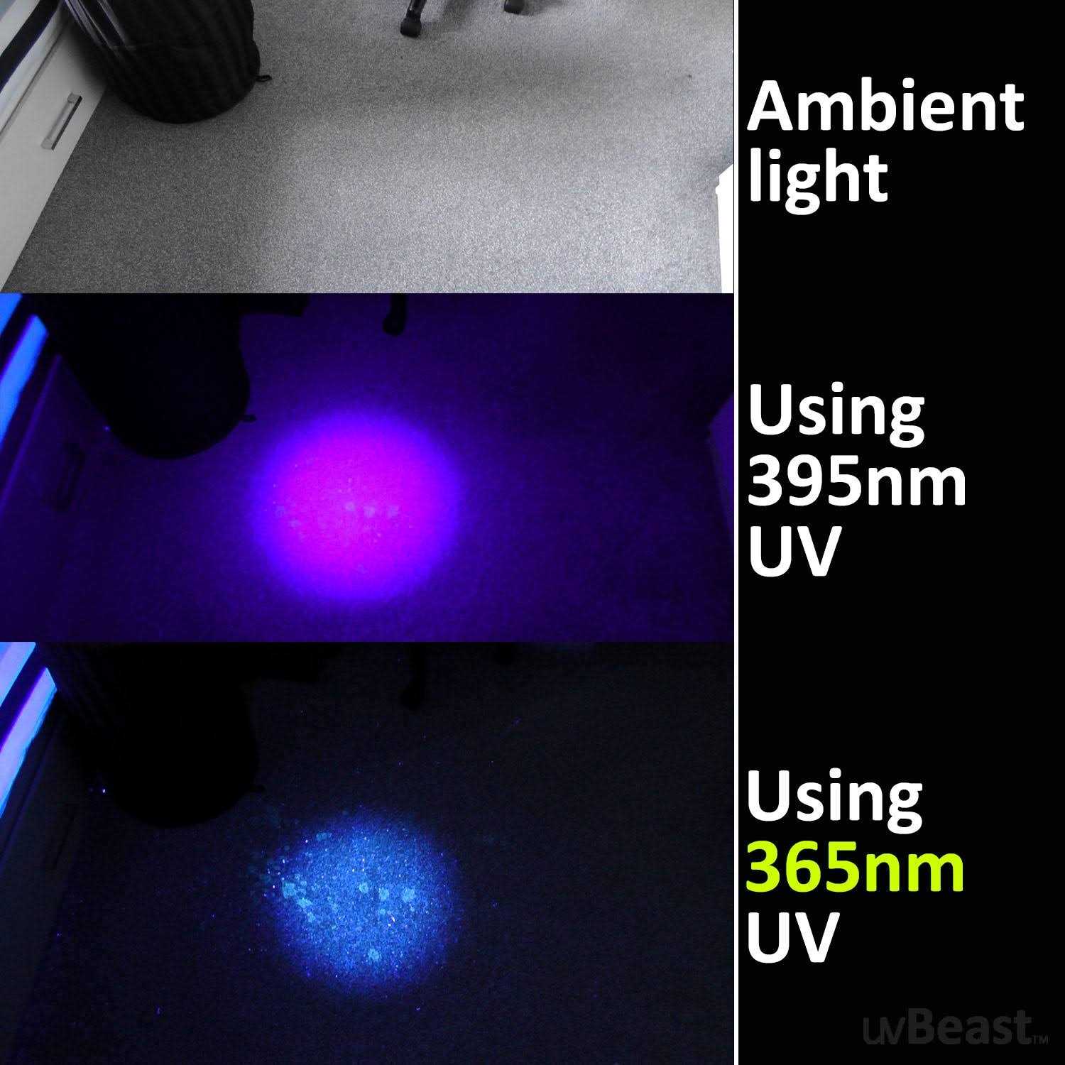 uvBeast New V3 365nm Mini Black Light UV Flashlight High Definition Ultraviolet - Image 5