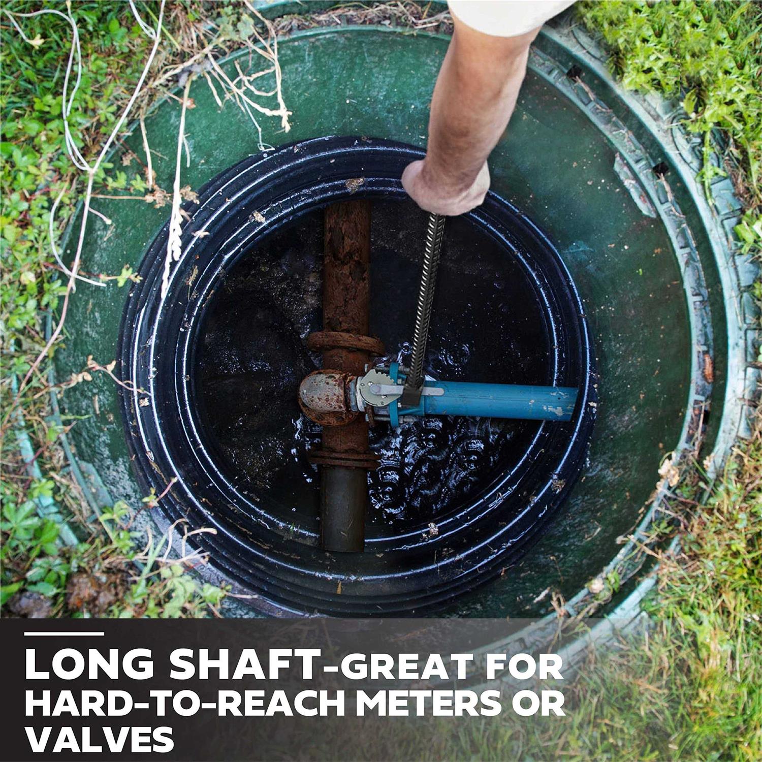 Homestead 60-Inch Water Meter Key with wide T handle, Comfortable Grip and U-shaped Head - Image 5