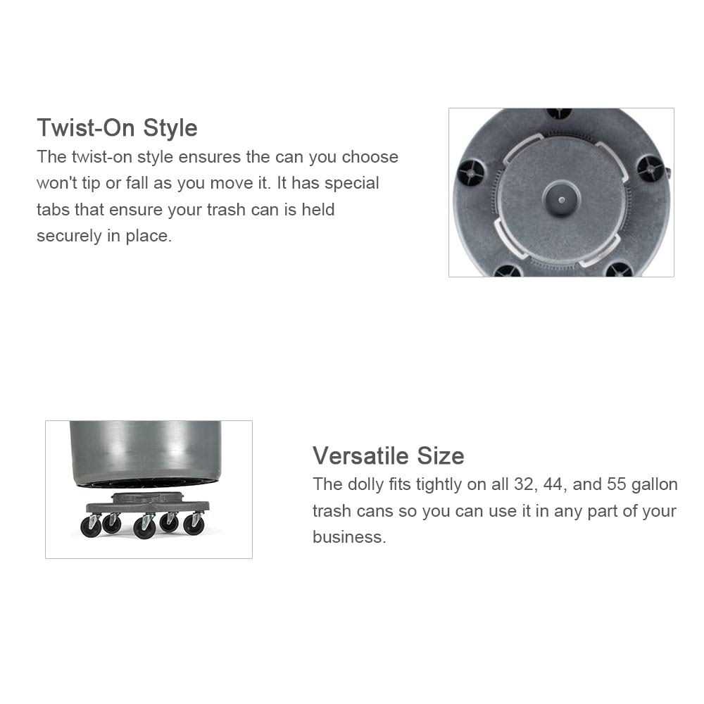 Trash Can Dolly Heavy-duty 5 Caster - Image 3