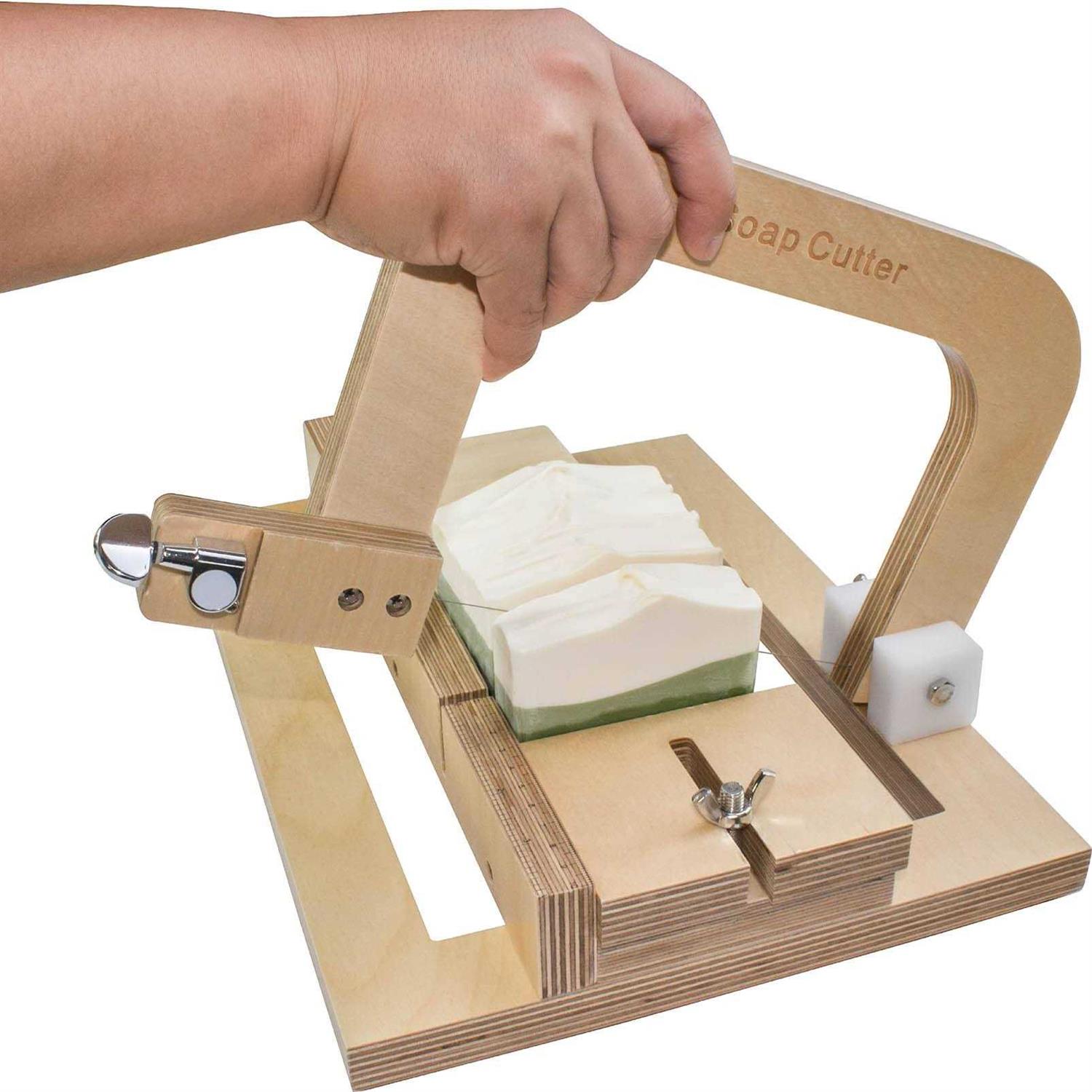 Wooden Soap Cutter for Soap Making Supplies Adjustable Wire Slicer Cutting Tool Handmade - Image 3