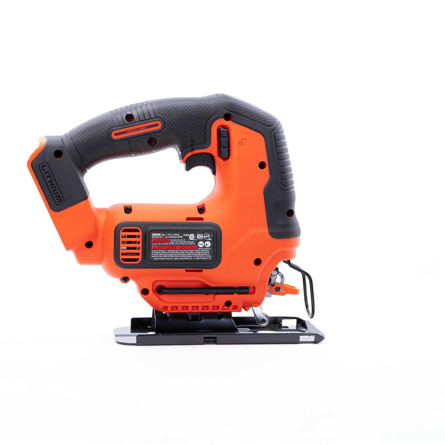 BLACK+DECKER 20V Max* Powerconnect Cordless Jig Saw BDCJS20B - Image 4