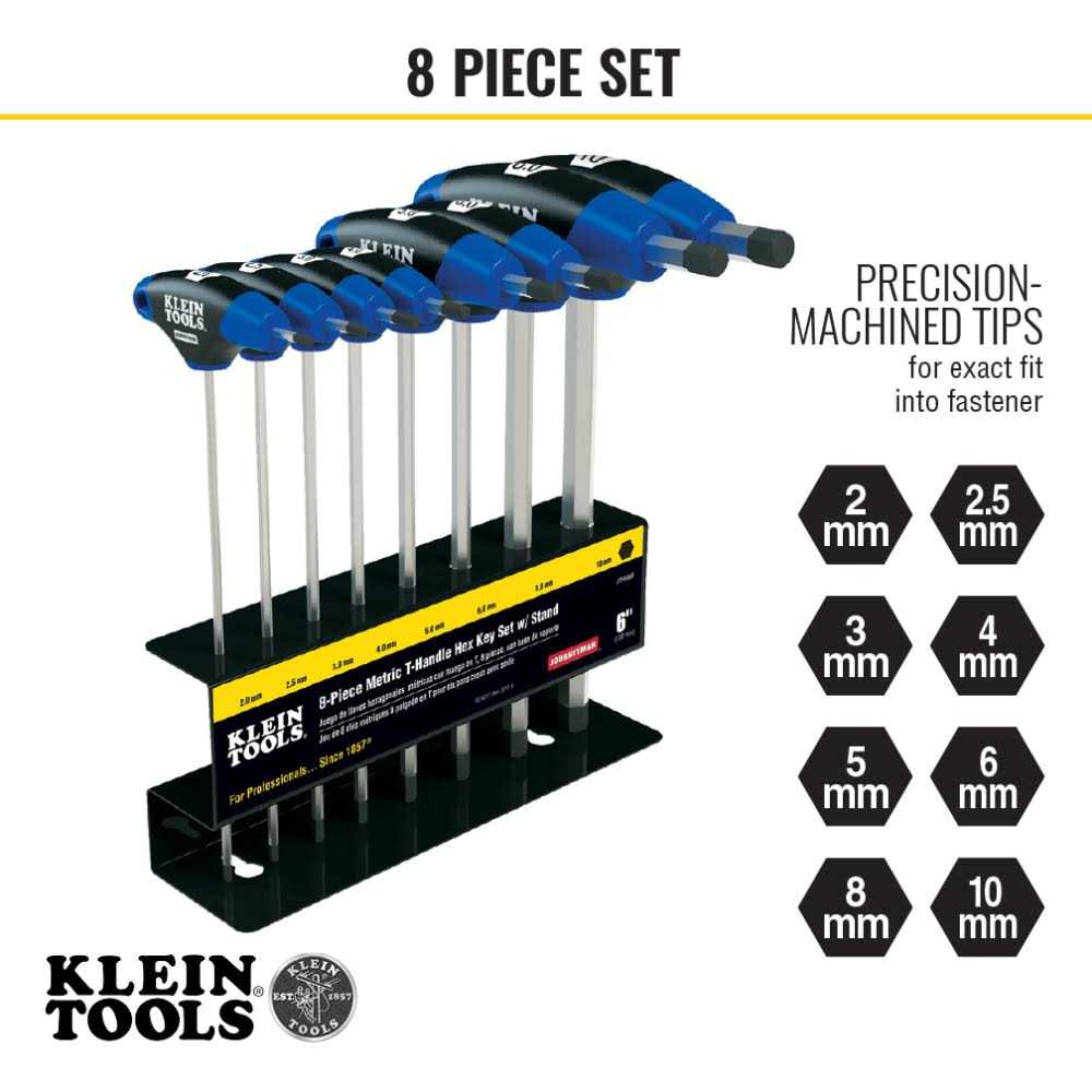 Klein Tools JTH68M Journeyman Metric Hex T-Handle Set - Image 3