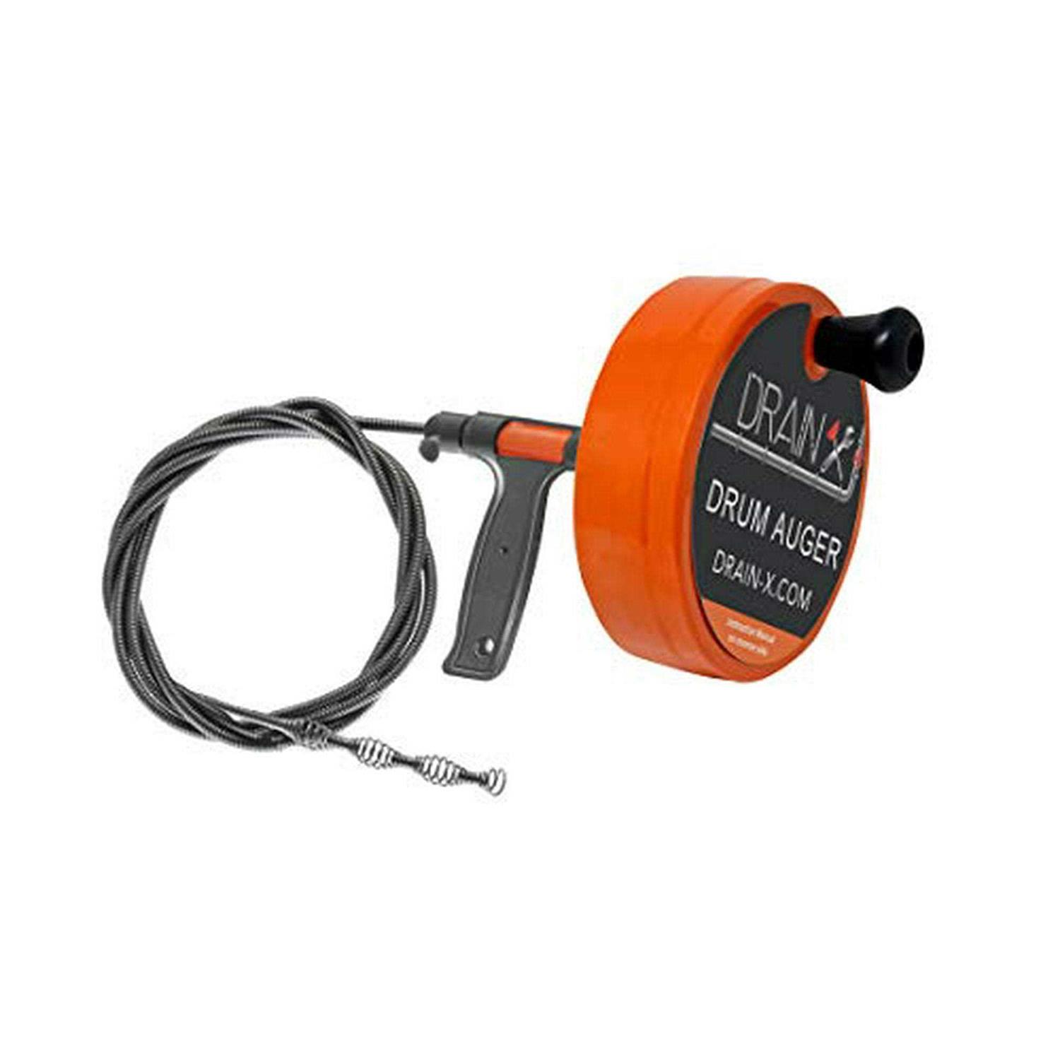 Drainx Pro Steel Drum Auger 25-ft Drain Gloves and Storage Bag - Image 4