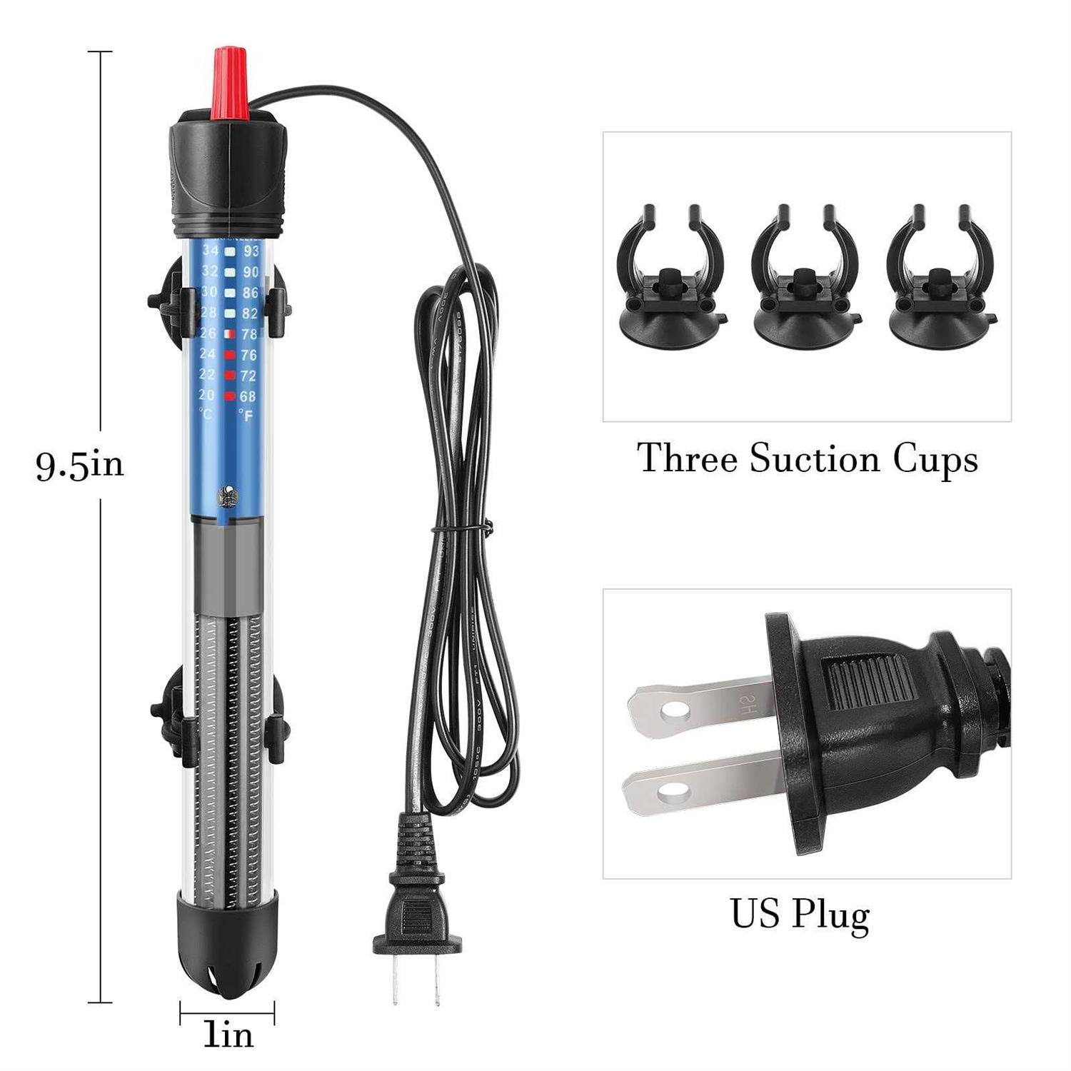 Hitop-Fish Hitop 50W/100W/300W Adjustable Aquarium Heater - Image 3