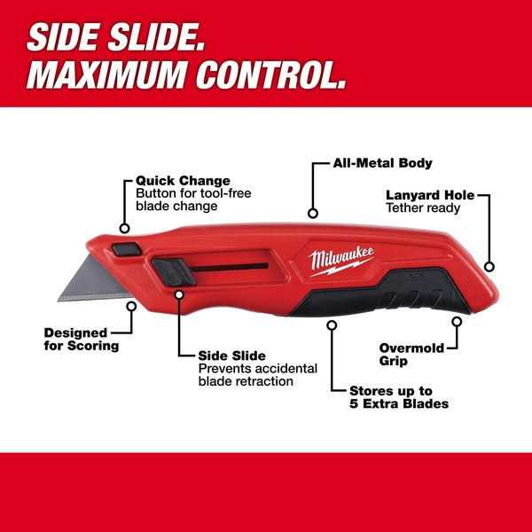 Milwaukee Side Slide Utility Knife 48-22-1510 - Image 5
