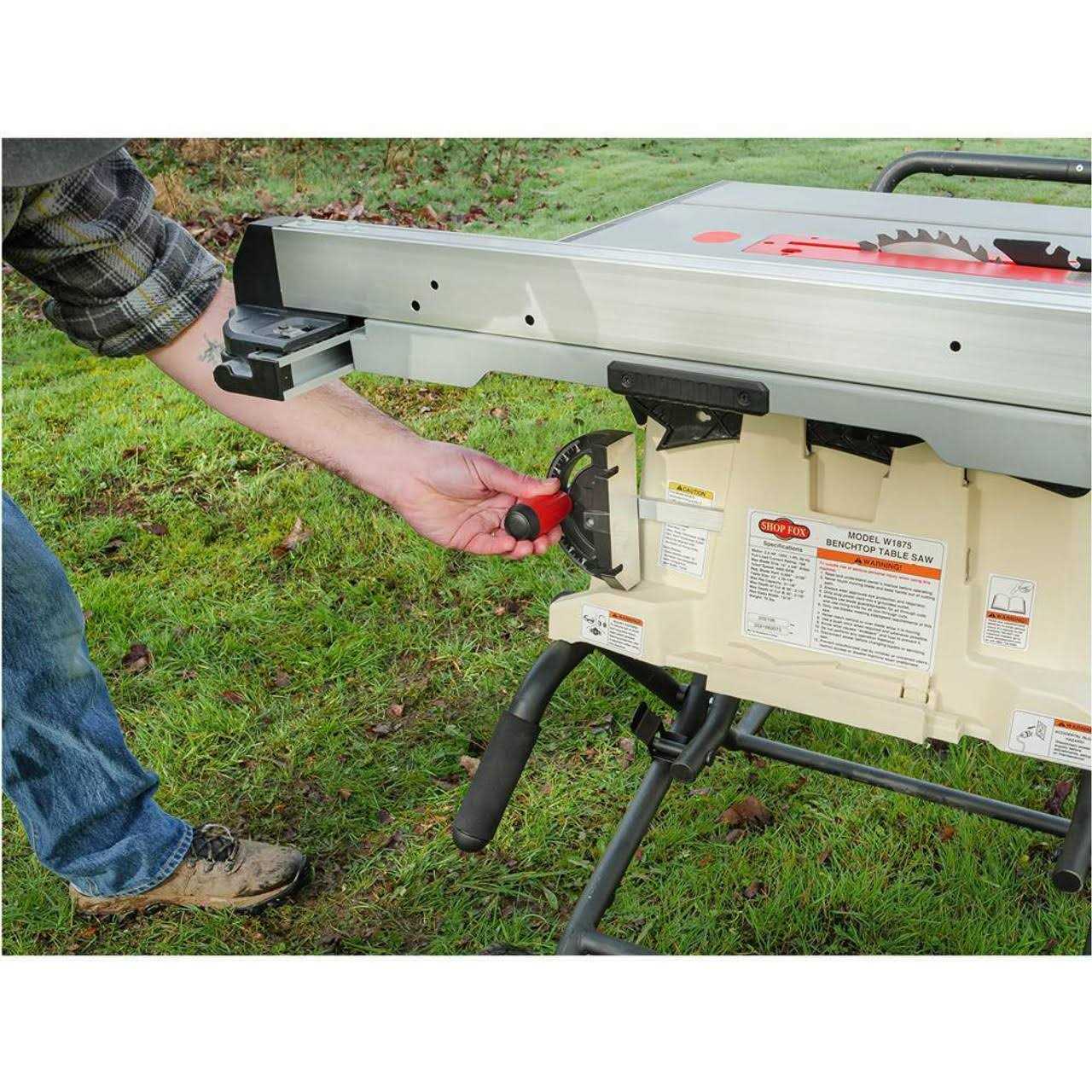 Shop Fox W1875 2 HP Benchtop Table Saw with Stand - Image 4