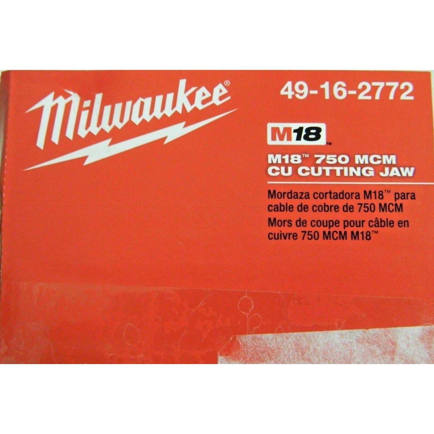 Milwaukee 49-16-2772 M18 750 MCM Cable Cutting Jaw - Image 3