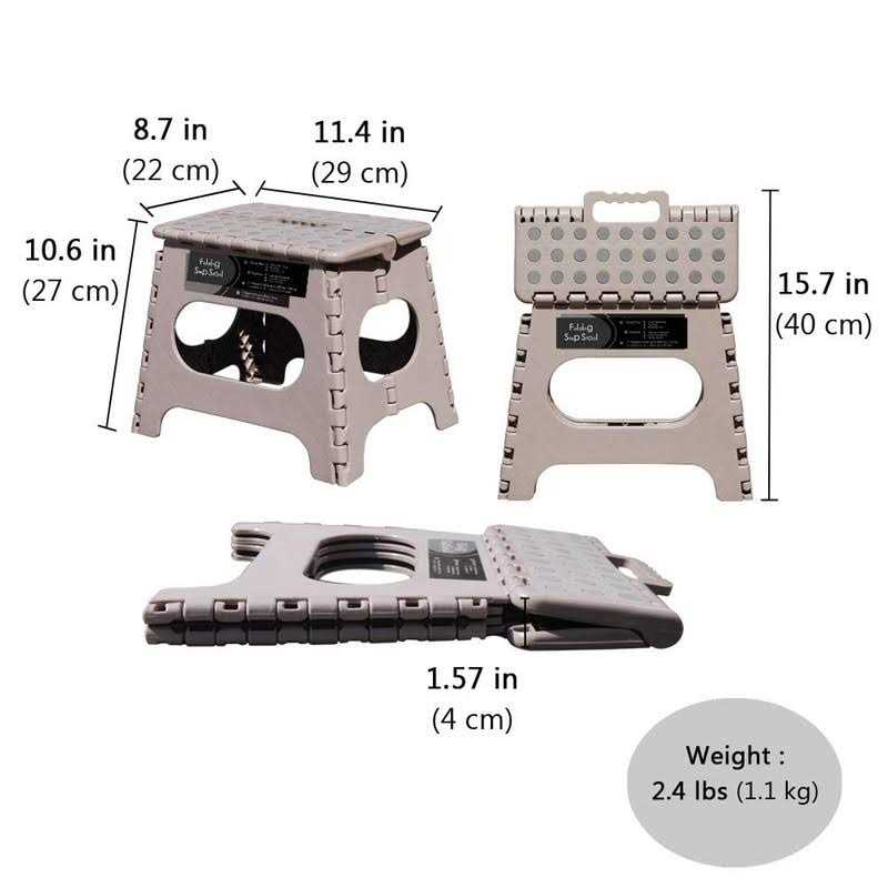 Soyoo Non-slip Folding Step Stool, Sturdy Safe Enough Holds up to 300 Lb - Image 3