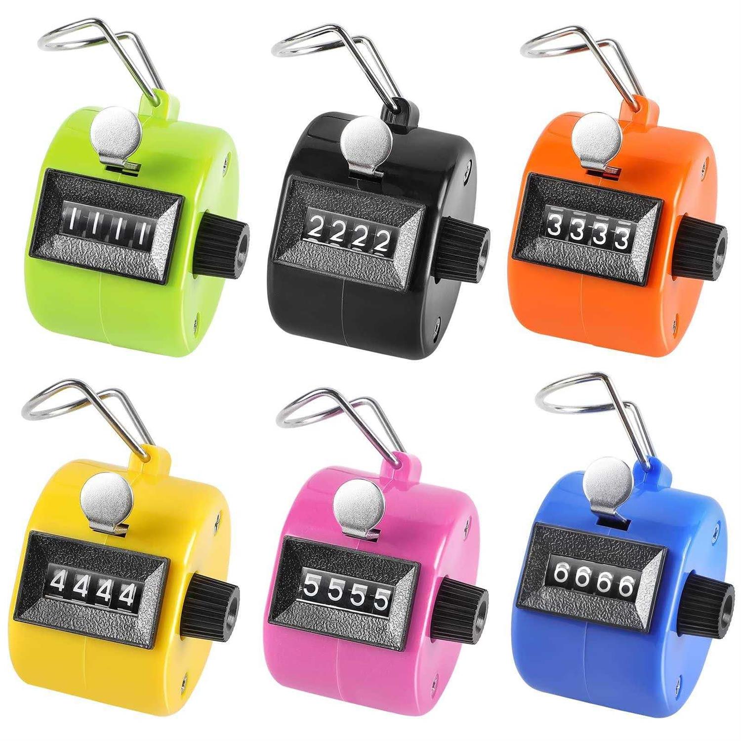 Ktrio Pack of 6 Handheld Tally Counter 4-Digit Number Count Clicker Counter - Image 4