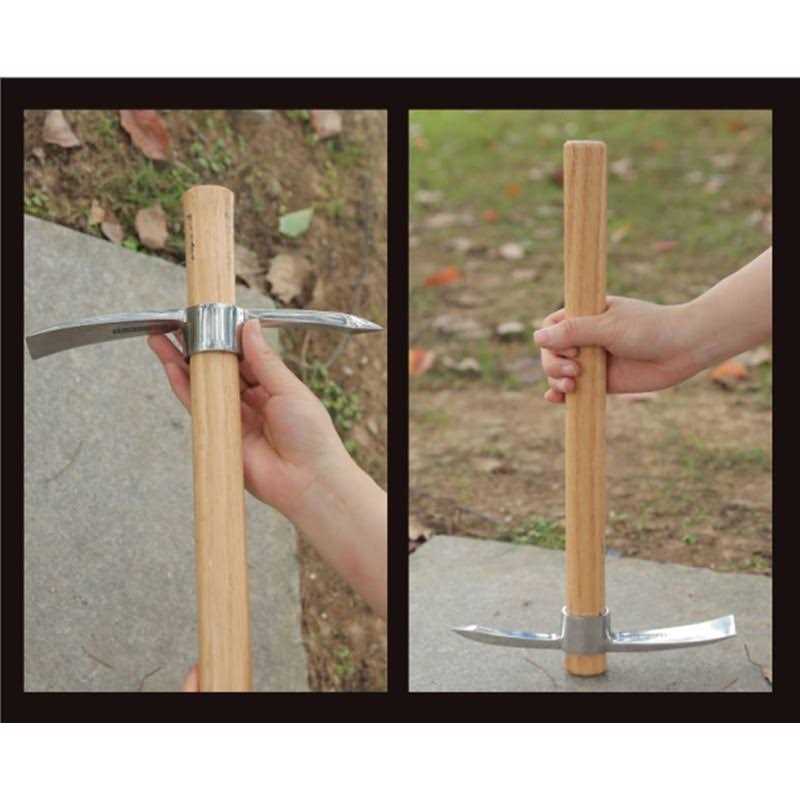 icross-ep Garden Pick Mattock Hoe Heavy Duty Pick Hand Tool for Transplanting Digging Planting Loosening Soil Camping Prospecting - Image 3
