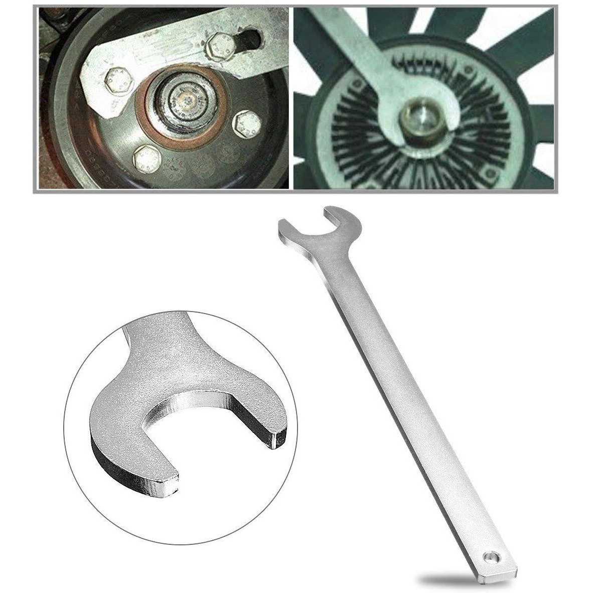 U-TOOL 32mm Automotive Fan Clutch Nut Wrench & Water Pump Holder Tool for BMW Ford - Image 4