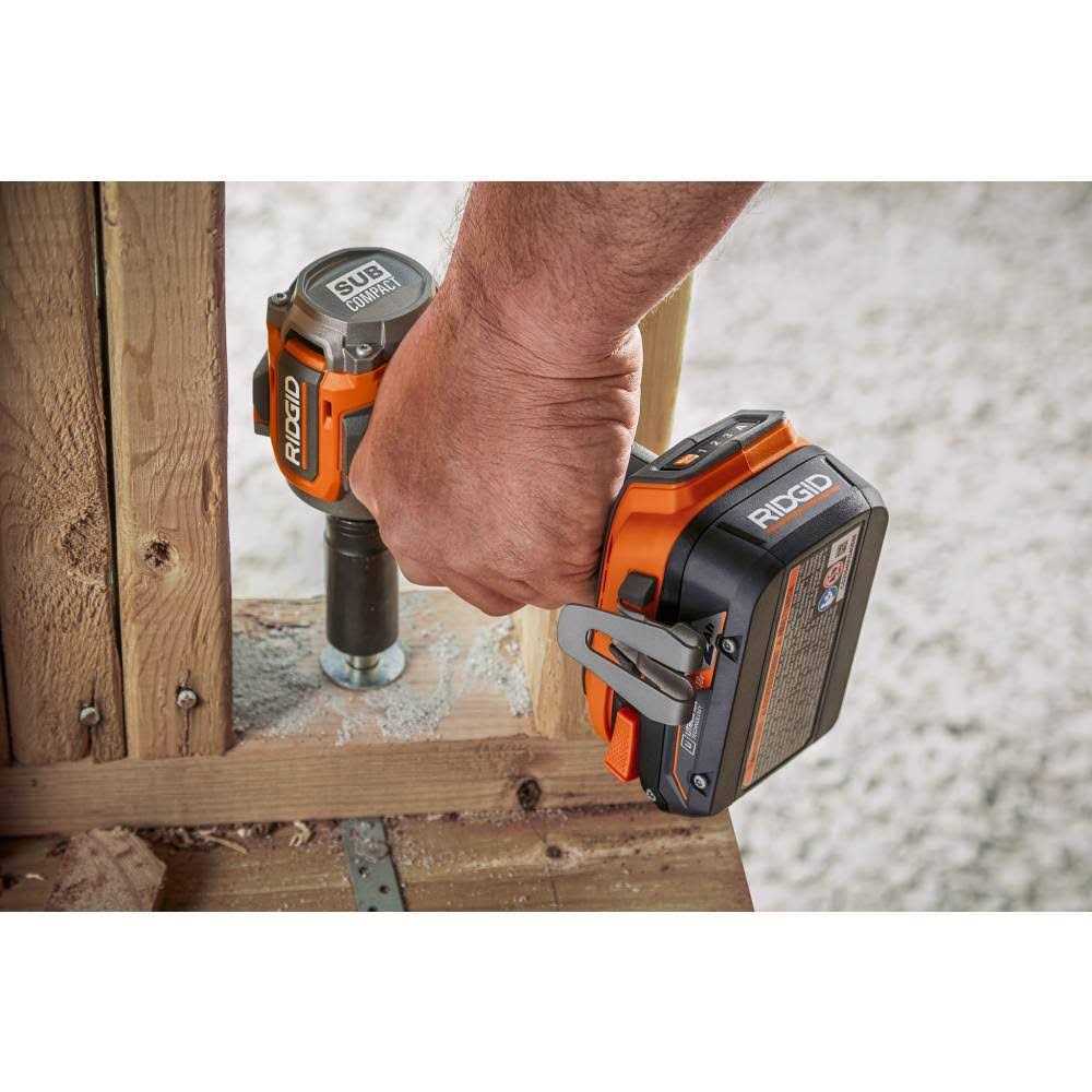 RIDGID 18V SubCompact Brushless Cordless 3/8 in. Impact Wrench with Belt Clip - Image 5