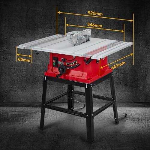 Table Saw 10 Inch 15A Multifunctional Jobside Table Saw with Stand & Push Stick - Image 3