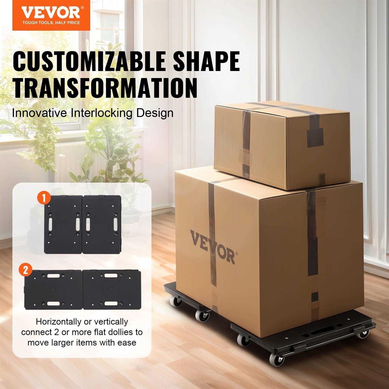 VEVOR Furniture Moving Dolly Furniture Movers Dollies 4 Wheels Portable Moving Rollers Heavy Duty - Image 4
