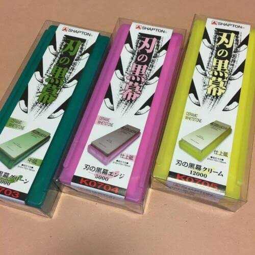 SHAPTON Ha No Kuromaku Ceramic Whetstone F-set Medium Grit #100 - Image 5