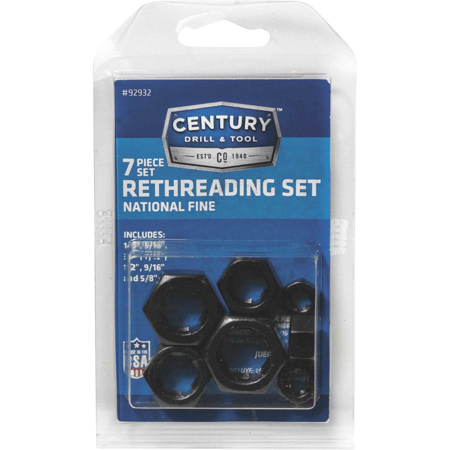 Century Drill & Tool 92932 7-Piece Rethreading Set - Image 4
