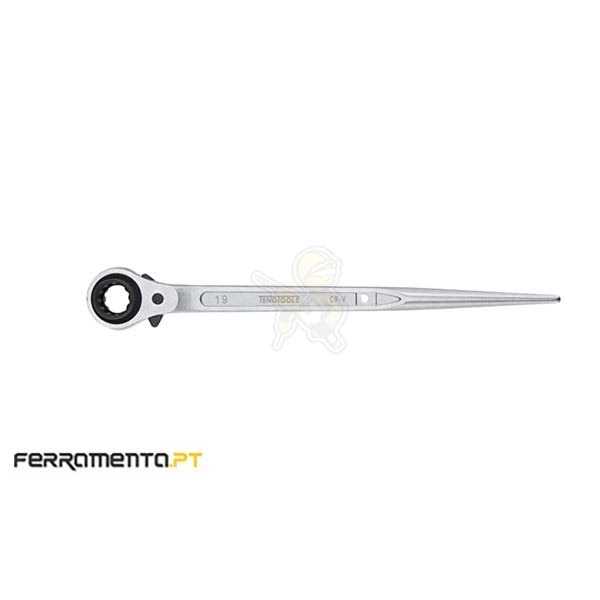 Teng Tools 19mm x 22mm OR 3/4 x 7/8 12 Point Double Ended Socket Ratcheting Podger Scaffold Spud Wrench - Image 4