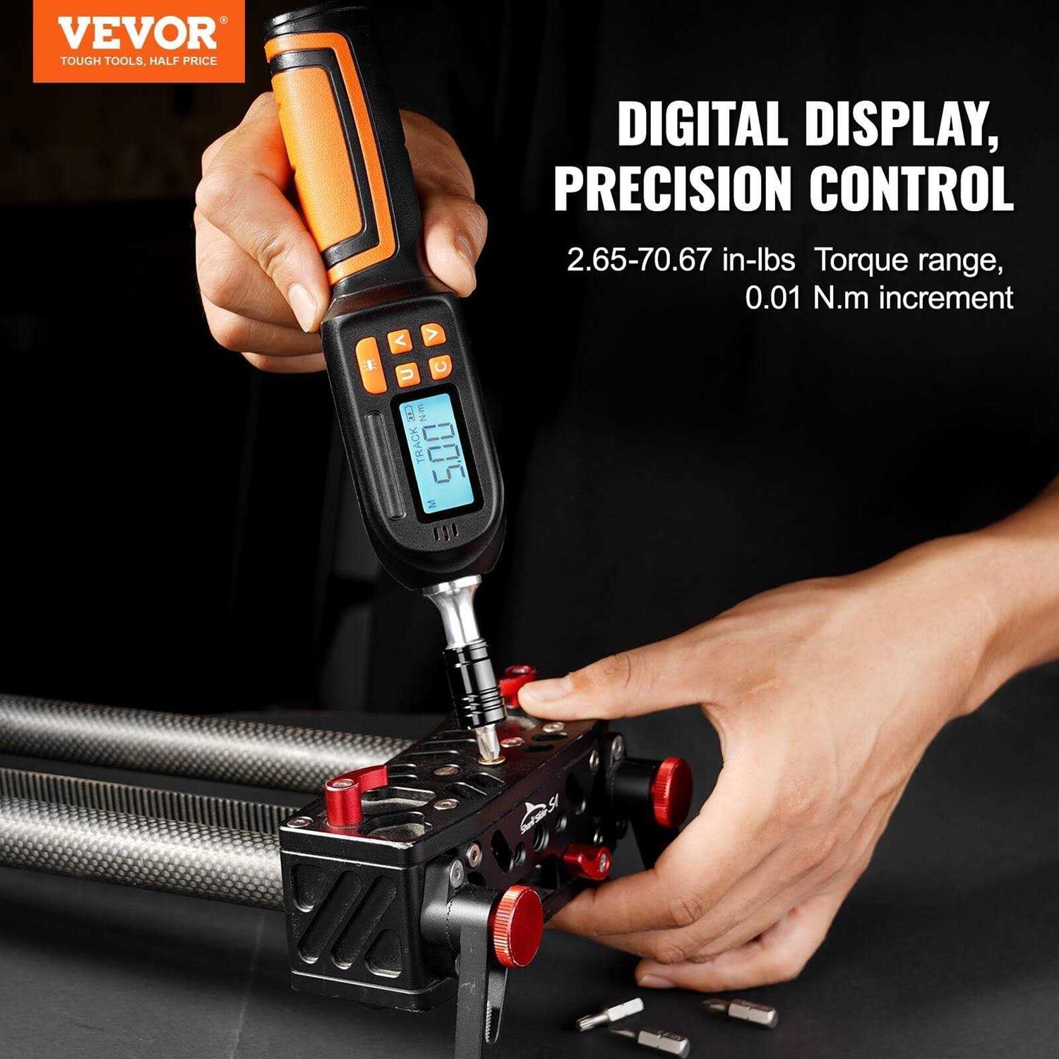 VEVOR Digital Torque Screwdriver 1/4 Drive Screwdriver Torque Wrench - Image 3