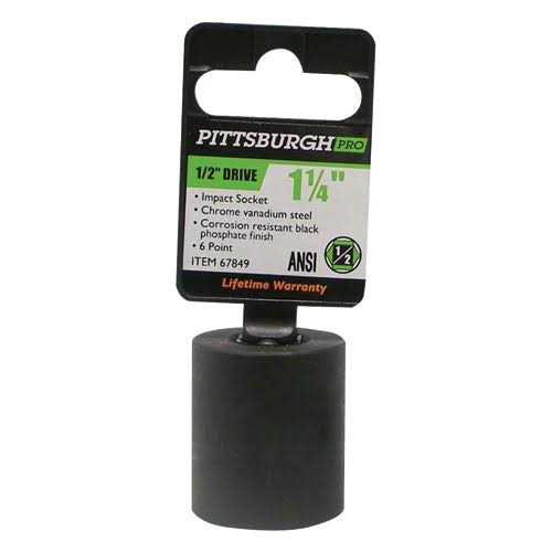 Pittsburgh Pro 1/2 in. Drive 1-1/4 in. Impact Socket