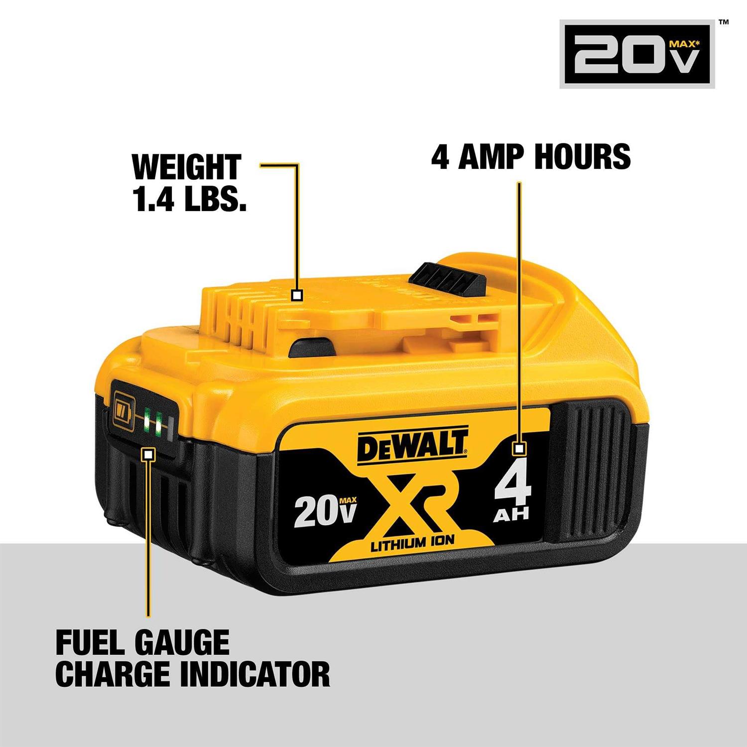 DEWALT 20V MAX Lithium Ion Battery 4-Pack DCB324-4 - Image 5