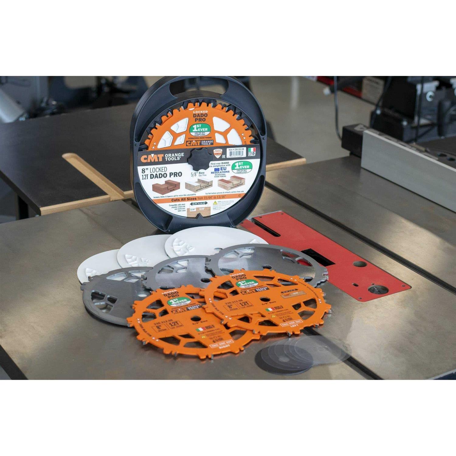 CMT 8in 12T Wood Locked Dado Pro Blade Set - Image 5