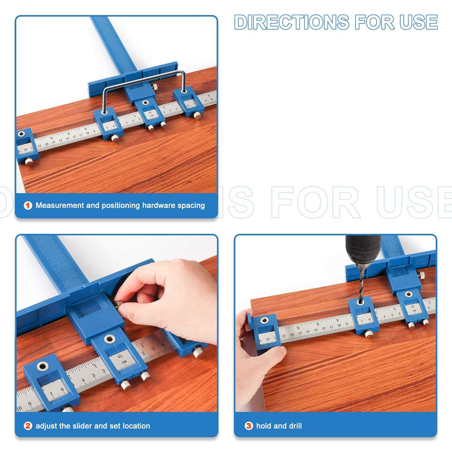 Cabinet Hardware Jig Tool,Adjustable Drill Template Guide Tool, Punch Locator Drill Guide For Installation Of Drawer~p85109177